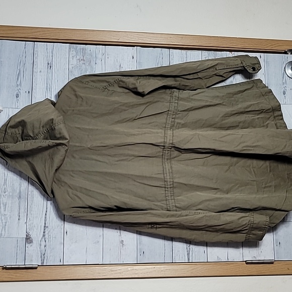 Cotton On 100% Cotton Full Zip Hooded Utility Jacket Size 10 - Picture 2 of 7